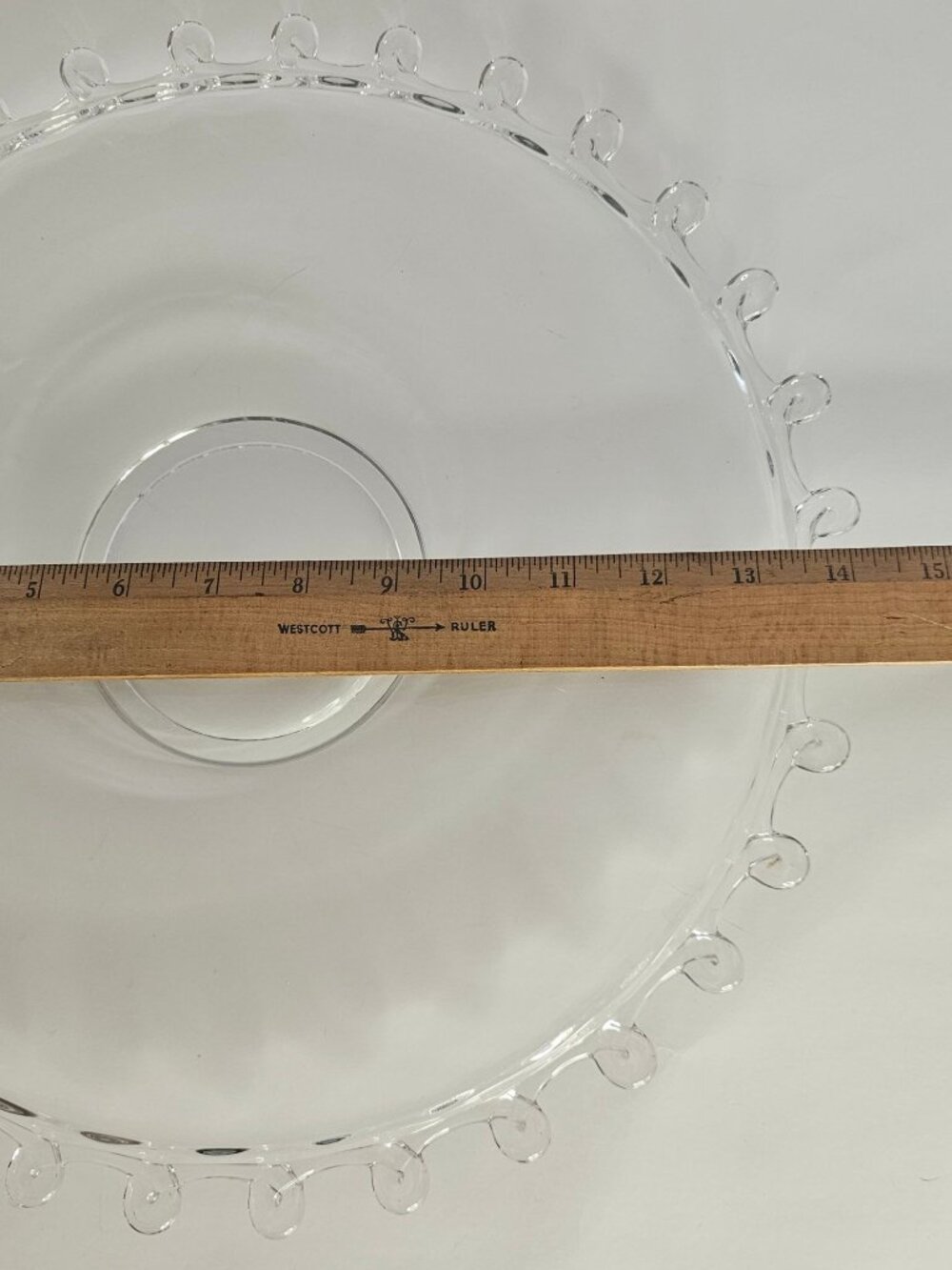 Heisey Lariat Serving Platter loop edge 14" Torte Cake Plate party appetizer 50s - Picture 3 of 6